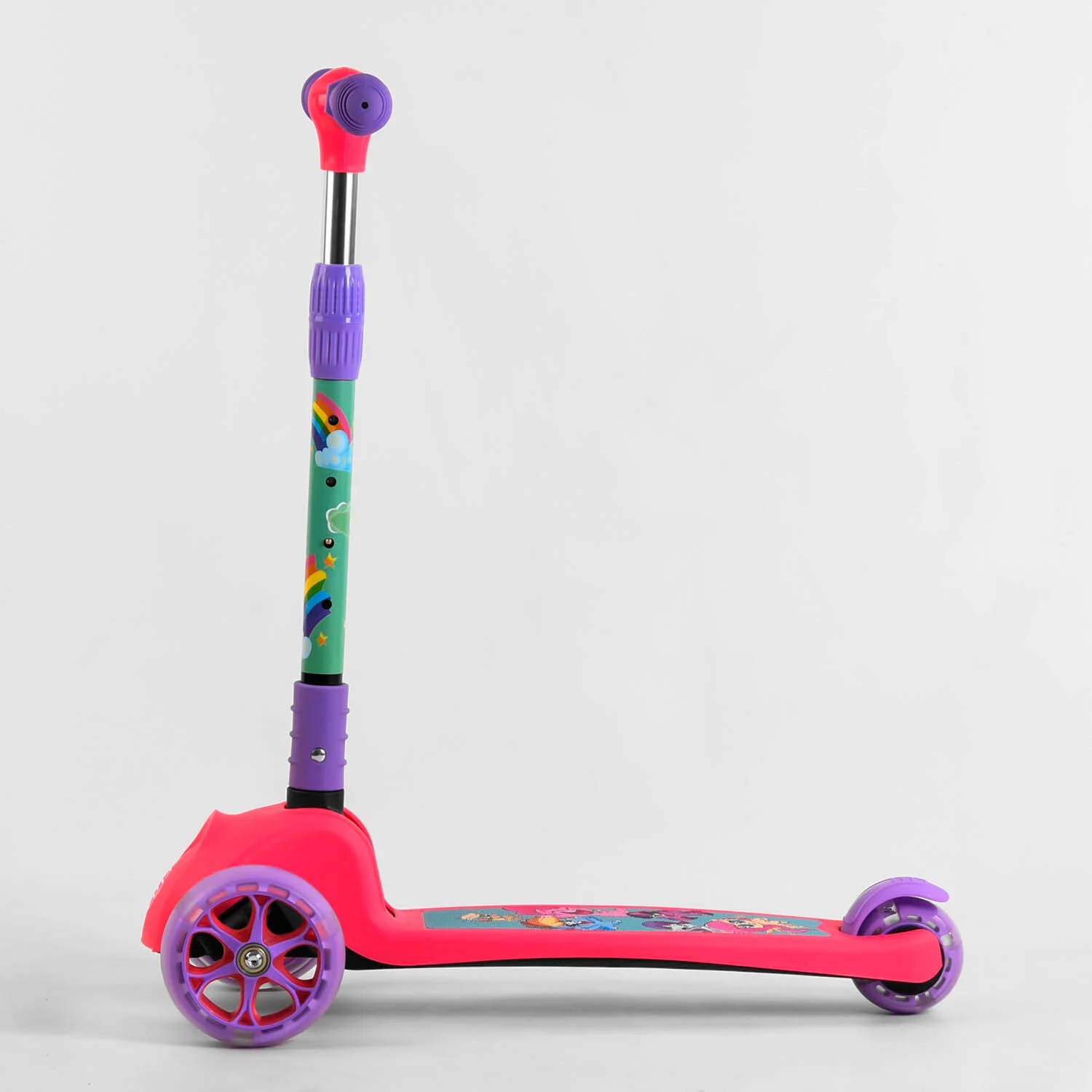 Самокат триколісний дитячий Best Scooter Pink/Purple (106837) - фото 1