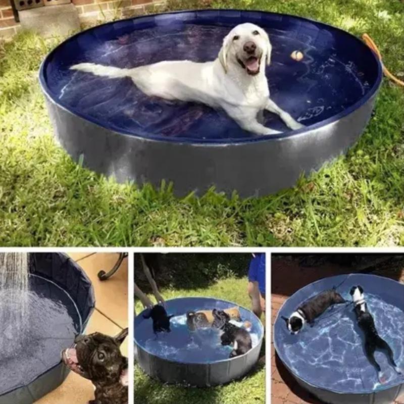 Бассейн-манеж складной Purlov для купания и охлаждения собак нескользящее дно 120х30 см (Purlov 23831) - фото 7