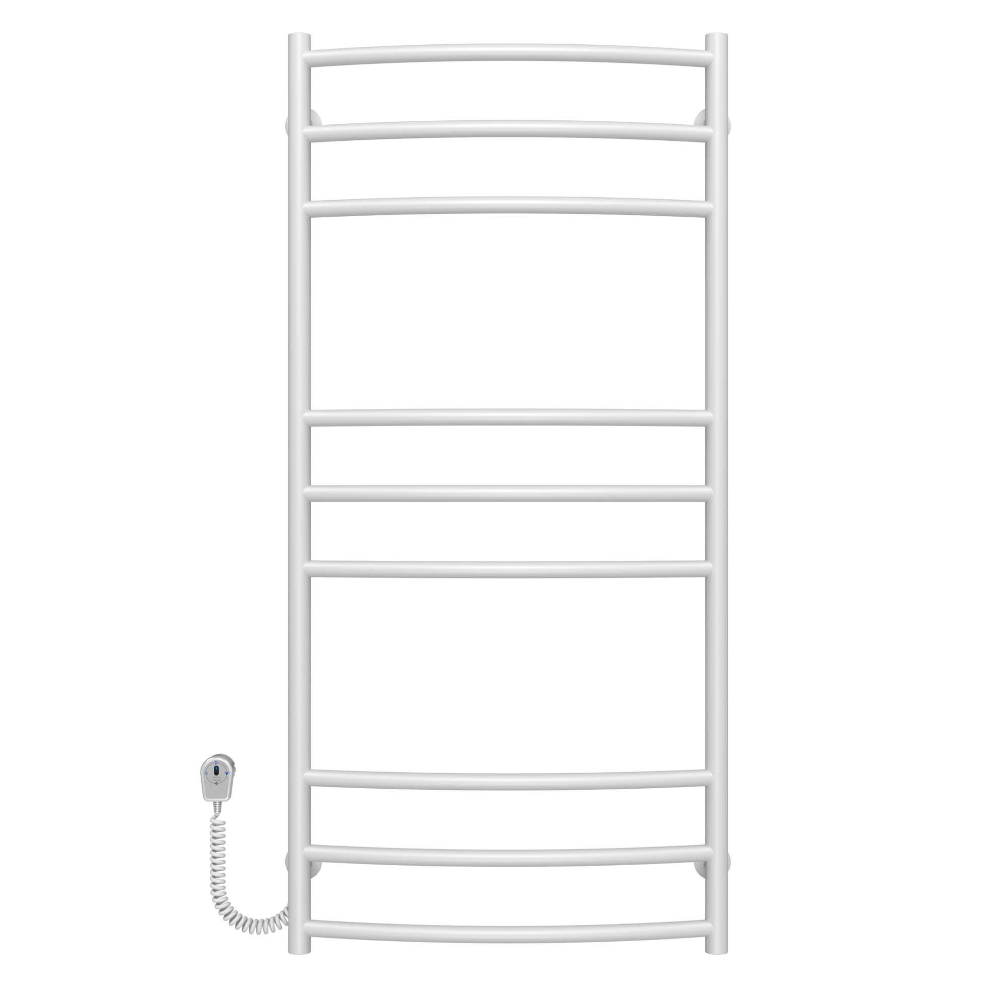 Полотенцесушитель электрический Deffi Классик Элит П9 EF16 левое подключение крашеная сталь 500х1100 мм Белый (D.KE.110.50.9.E.W.L.5)