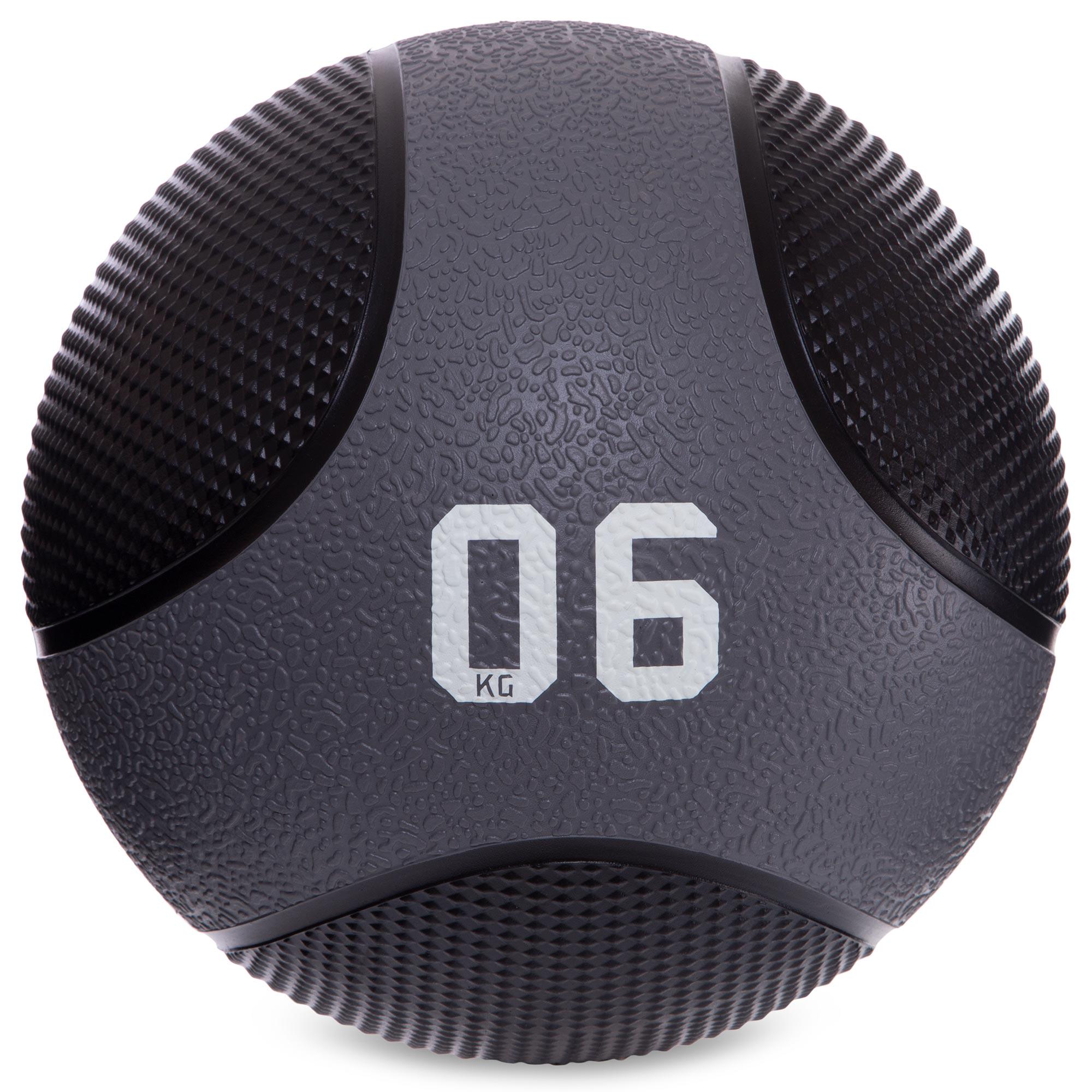 Мяч медицинский медбол Zelart Medicine Ball FI-2824-6 6кг Черный (DR003472)