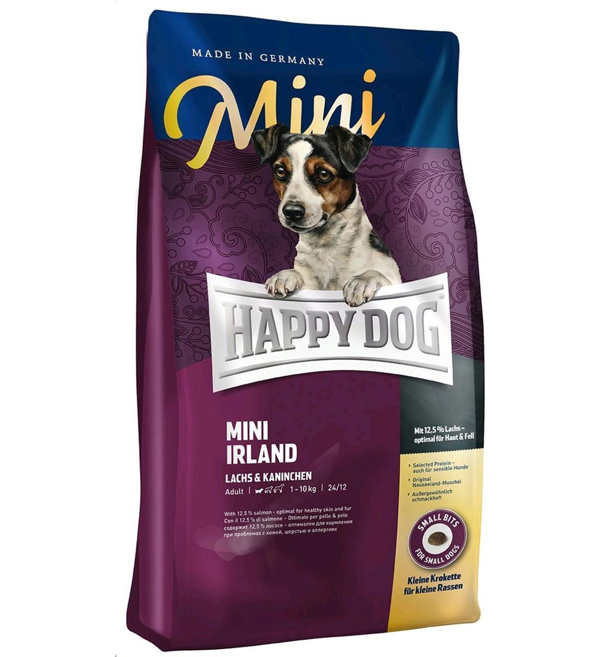 Корм Happy Dog Mini Ireland для собак дрібних порід з лососем та кроликом 300 г (60319)