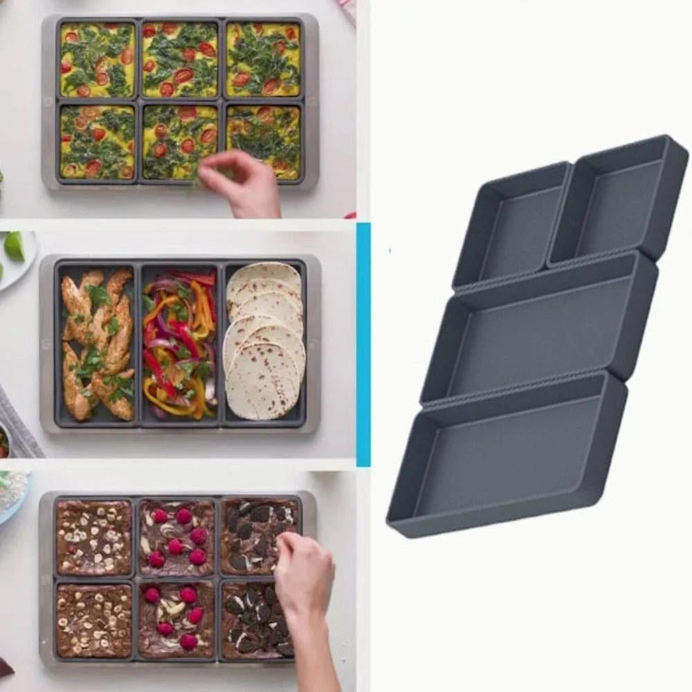 Набор силиконовых форм-разделителей LET'S RESIN антипригарные для духовки и морозилки 4 шт. Серый - фото 2