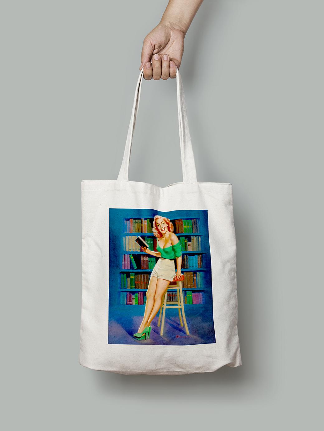 Эко-сумка В библиотеке. Эдвард Д'Анкония шопер (pin_up010227_Bag)