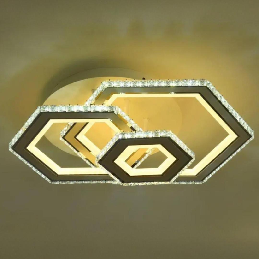 Люстра светодиодная Sirius на три плафона 182W 3000-6500К Белый (Ш 55575/3 182W)