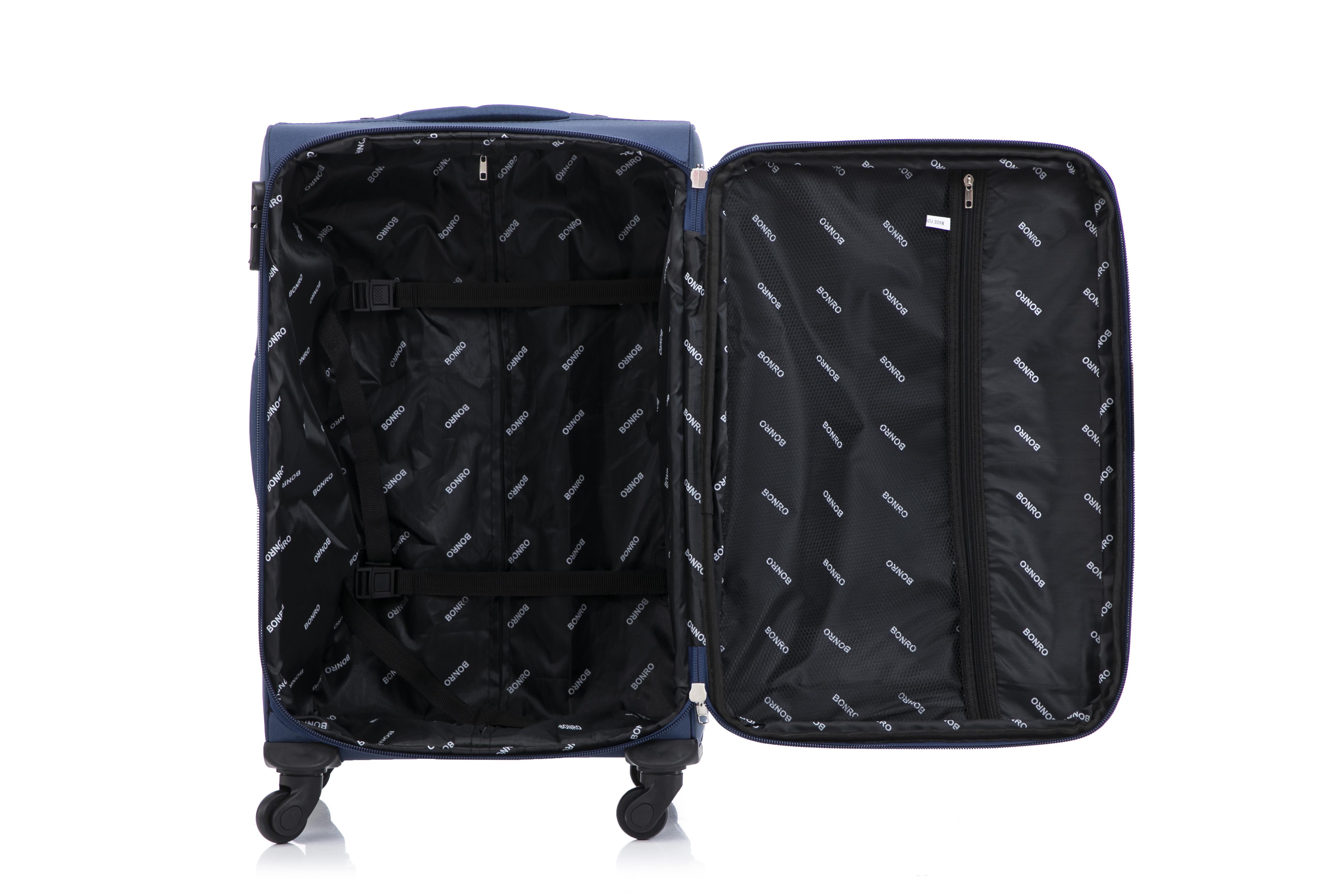 Чемодан Bonro Tourist 4 колеса 3 шт. Синій (2194) - фото 14 Чемодан Bonro Tourist 4 колеса 3 шт. Синій (2194) - фото 14