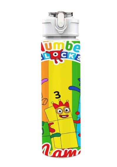Детская бутылка для воды с трубочкой Numberblocks 750 мл (35110148)