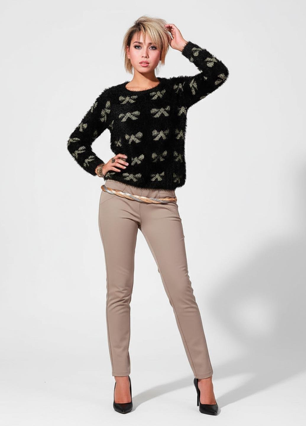 Светр жіночий демісезонний Lowett LW-835301 р. 46 Чорний (LW-835301-46) - фото 3 Светр жіночий демісезонний Lowett LW-835301 р. 46 Чорний (LW-835301-46) - фото 3