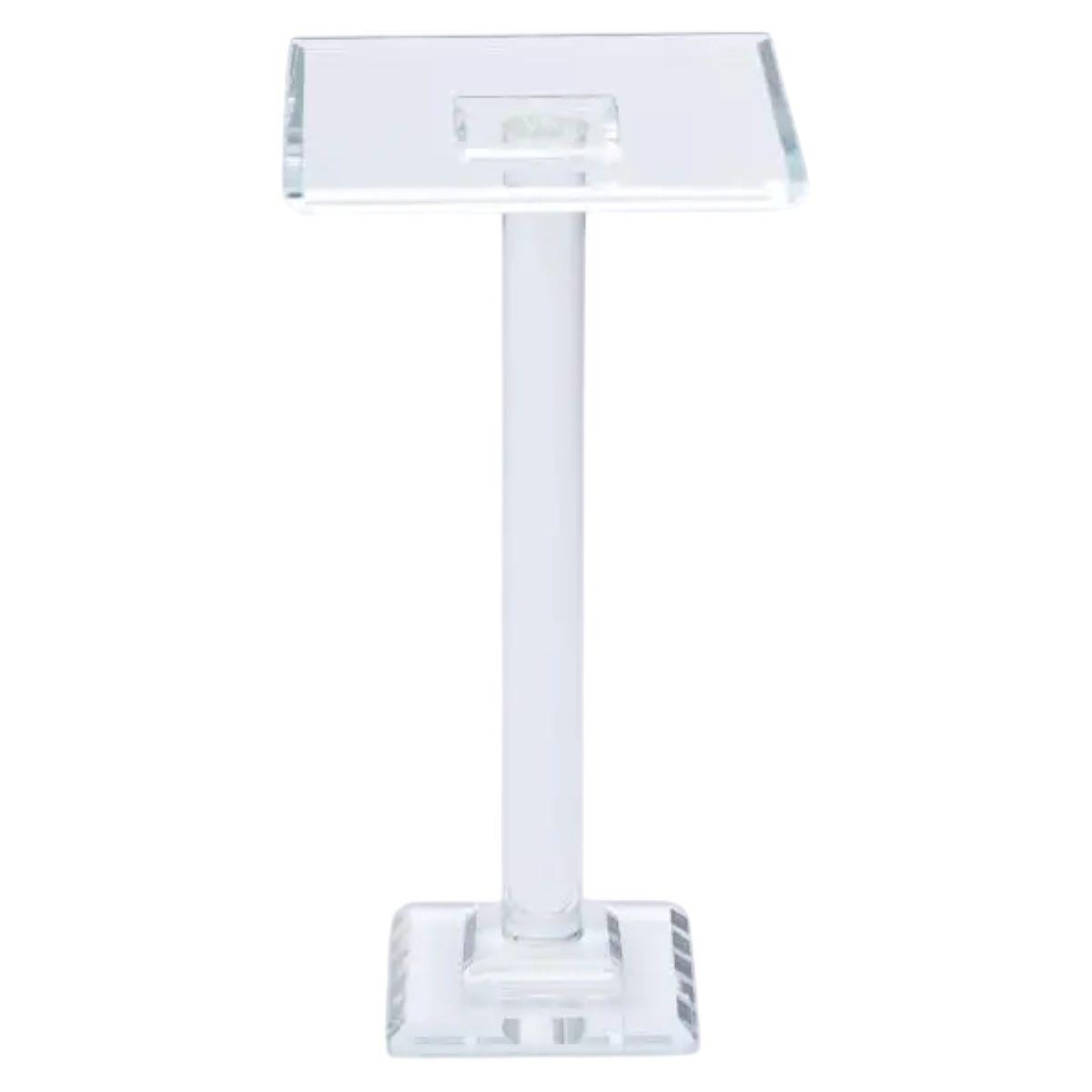 Тортовница квадратная стеклянная на ножке HP-4-72L 12х12х23 см (A-034110) - фото 2 Тортовница квадратная стеклянная на ножке HP-4-72L 12х12х23 см (A-034110) - фото 2