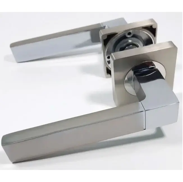 Ручка дверна AJAX FUSION JK SN/CP Нікель матовий/Хром (FUSION JK SN/CP) - фото 4 Ручка дверна AJAX FUSION JK SN/CP Нікель матовий/Хром (FUSION JK SN/CP) - фото 4