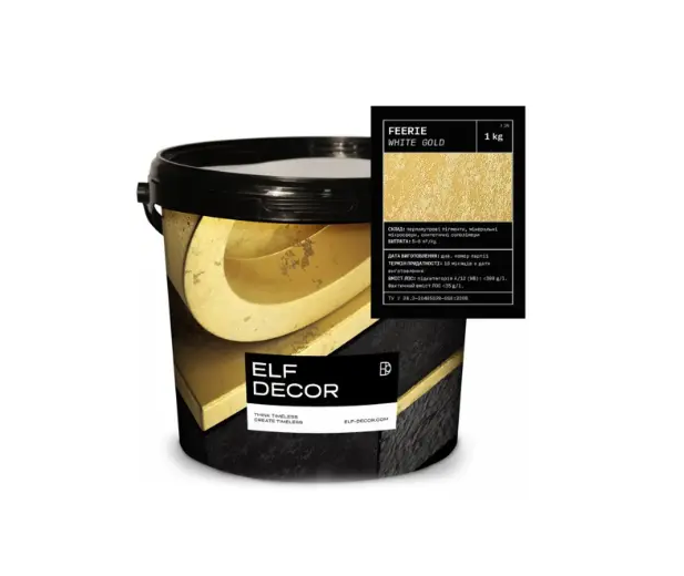 Декоративная штукатурка Elf Decor Feerie 1 кг White Gold (2567630197)