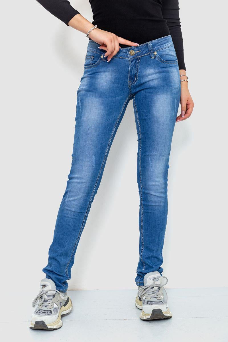 Джинсы женские с потертостями Ager 244RKL3301 р. 25 Синий (65f2d3f8a4b9607aef04ec83)