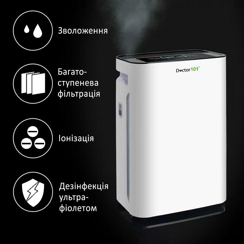Очиститель-увлажнитель воздуха Winddy-101 с УФ бактерицидной лампой и ионизатором (1174) - фото 8
