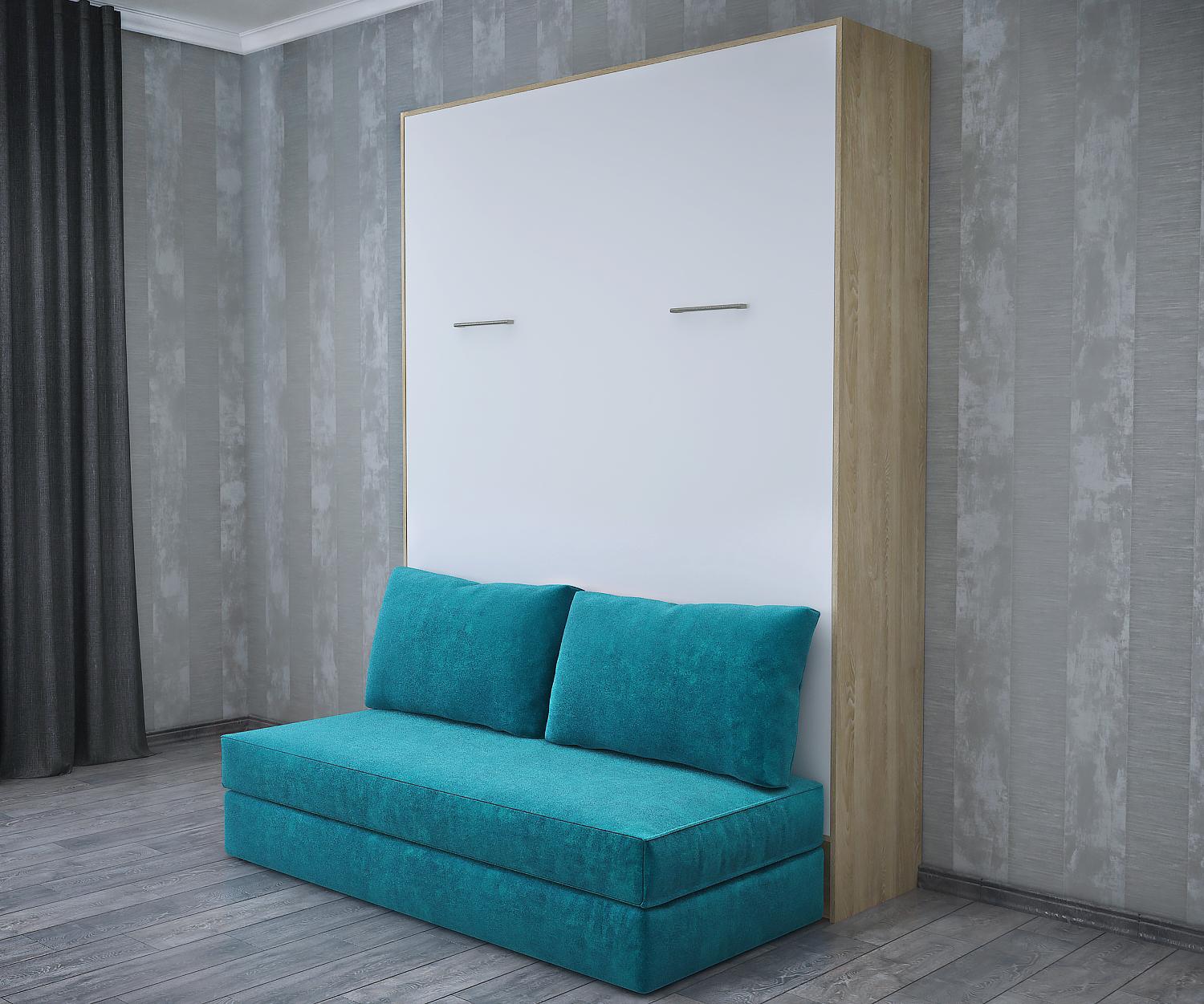 Шафа-ліжко-диван VD-9WS з ніжкою 1400x2000 Білий/Сонома (cff99c13)