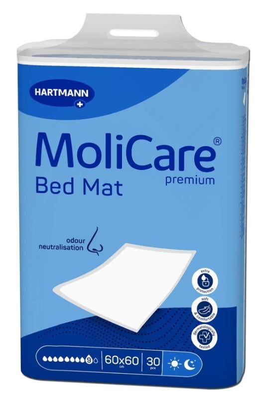 Пеленка поглощающая гигиеническая MoliCare Premium Bed Mat 9 капель 60x60 см 30 шт.
