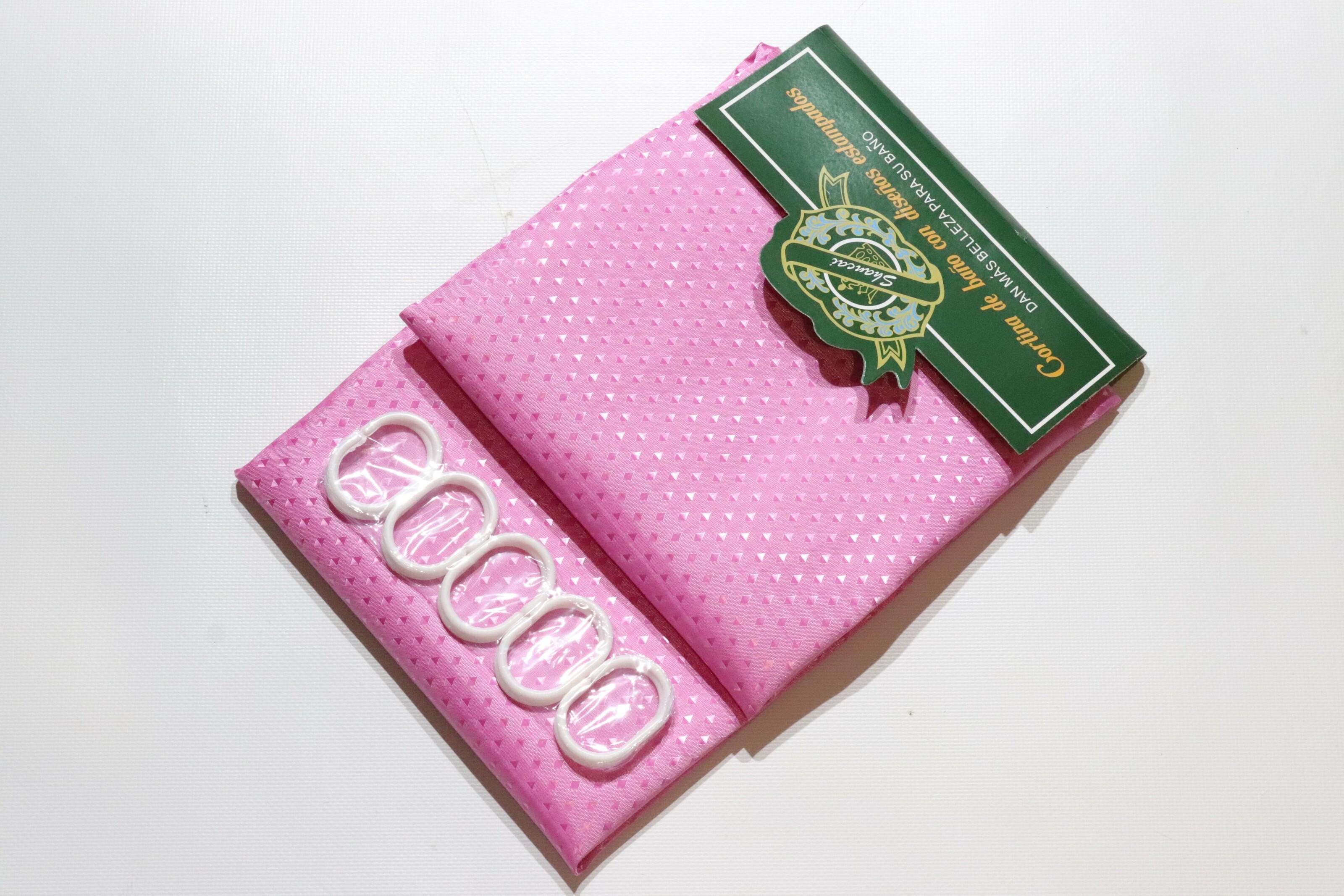 Шторка для ванной однотонная 180x180 см Розовый (5214/pink2)