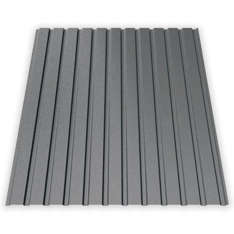 Профнастил AKM ПС-10 100 г/м2 0,45 мм 1200х1700 мм Ral 7024 Графит матовый (30292942) - фото 1