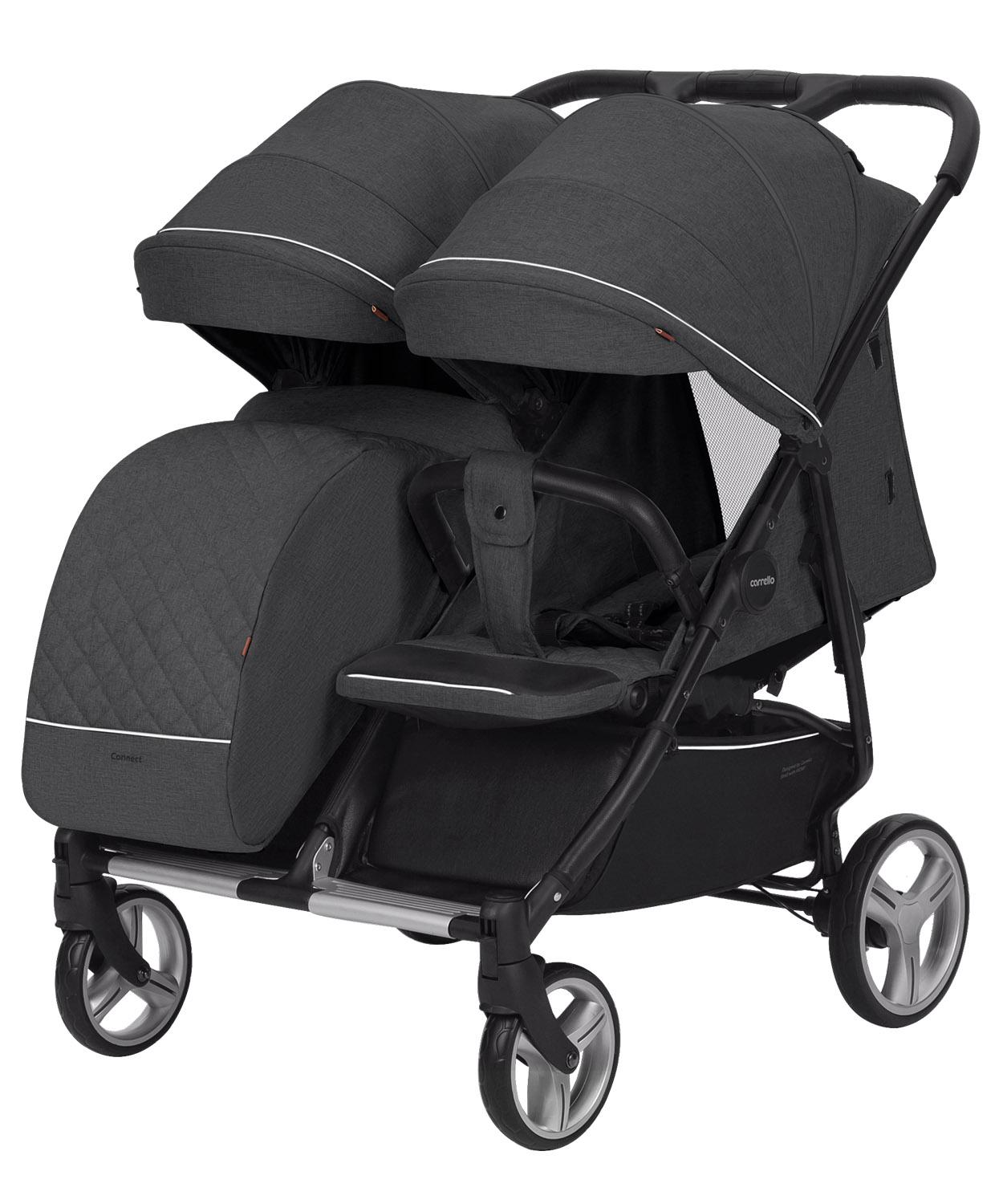 Коляска детская Carrello Connect для двойни с люлькой Serious Black (CRL-5502/1) - фото 3