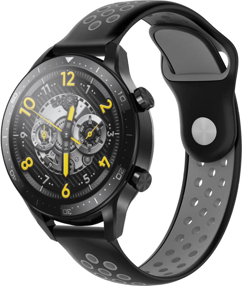 Ремешок Sport для Realme Watch S Pro 22 мм Black Grey (23055-53)
