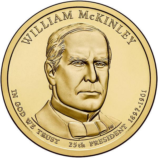 Коллекционная монета США 1 доллар 2013 P 25-й Президент Уильям МакКинли UNC (KM#547)