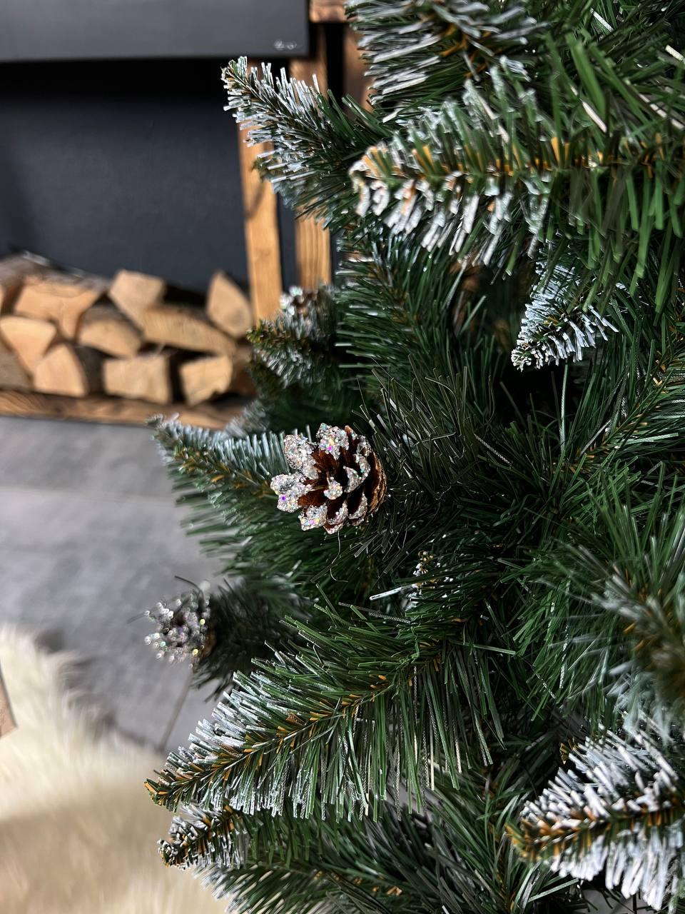 Штучна ялинка засніжена Елітна з шишками 1,4 м Зелений (YNK08165) - фото 5 Штучна ялинка засніжена Елітна з шишками 1,4 м Зелений (YNK08165) - фото 5