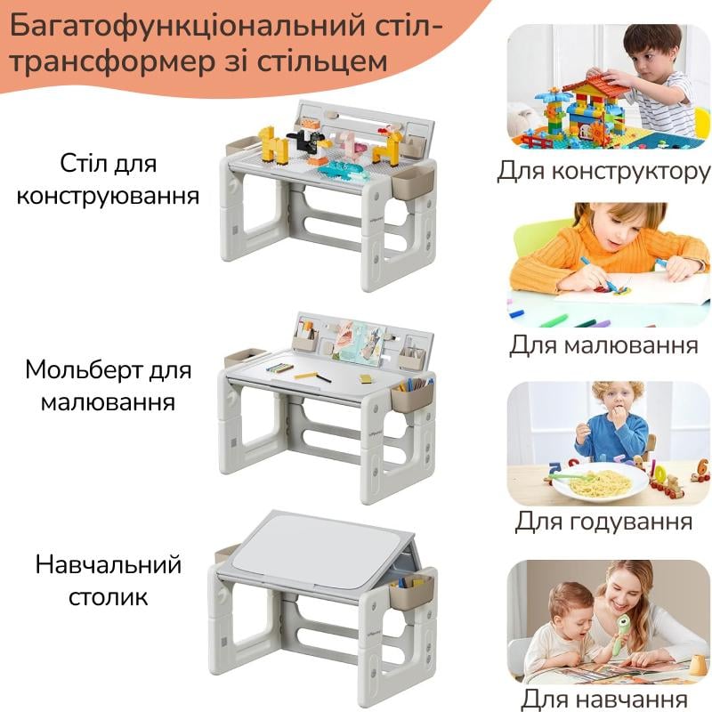 Детский стол-трансформер Lumpurini Artemisio с мольбертом/органайзер для мелких предметов (SQSJZY02) - фото 6 Детский стол-трансформер Lumpurini Artemisio с мольбертом/органайзер для мелких предметов (SQSJZY02) - фото 6