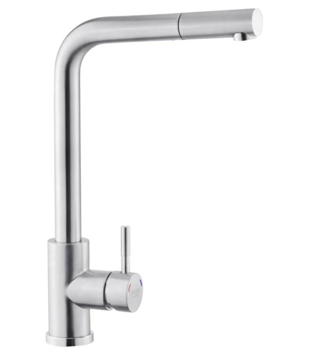 Смеситель для кухни с выдвижным изливом Kroner KRP Edelstahl Klassisch ESG03917 (60098)