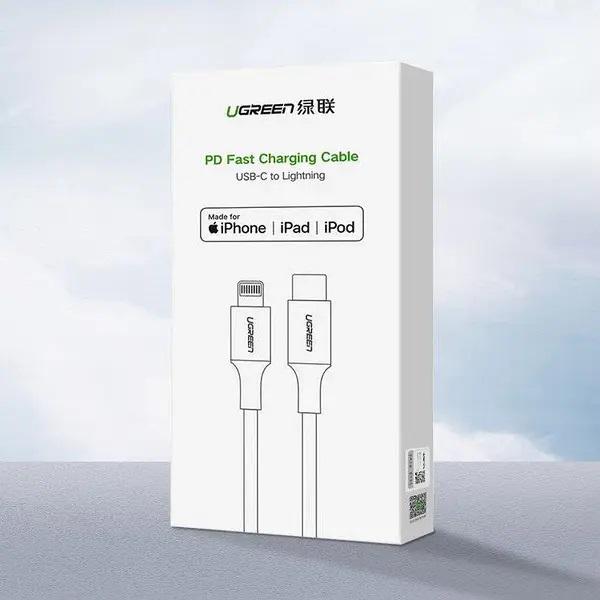 Кабель UGREEN US304 USB-C to Lightning M/M Cable Aluminum Shell Braided 1 м Black (UGR-60759) - фото 5 Кабель UGREEN US304 USB-C to Lightning M/M Cable Aluminum Shell Braided 1 м Black (UGR-60759) - фото 5