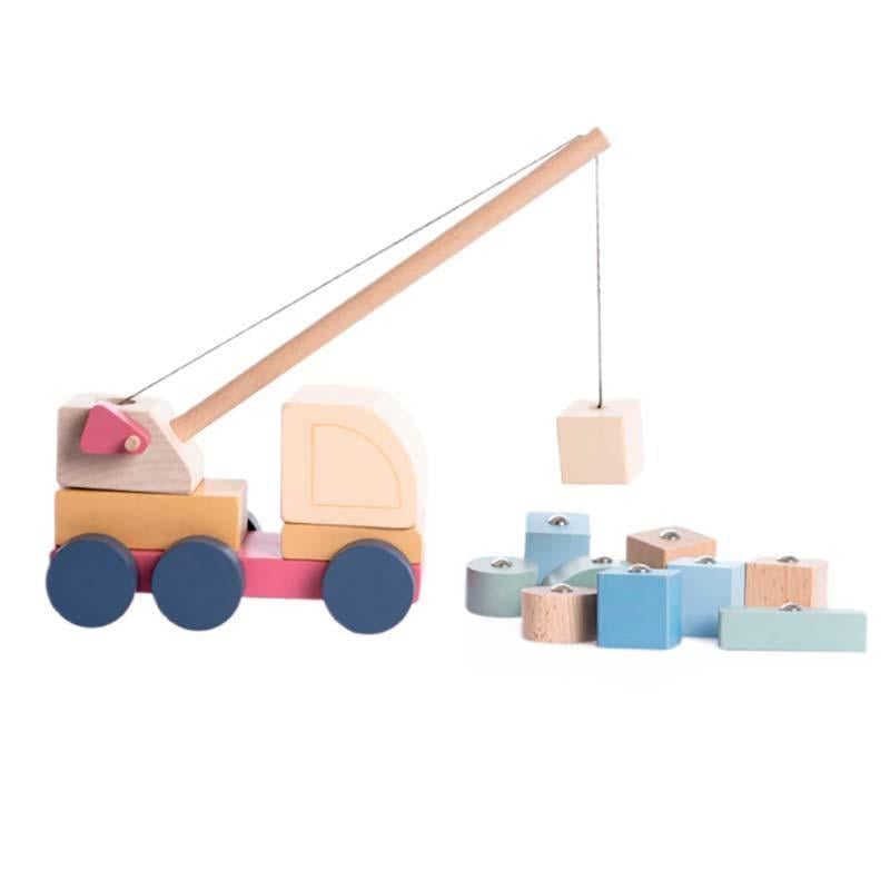 Машинка CUBIKA Авто/кран 15917 2 из дерева (2736191949)