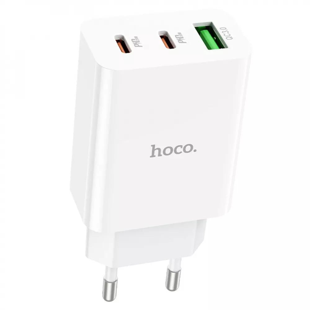 Зарядний пристрій мережевий Hoco C99A 20 W 2xType-C/USB White (551172)