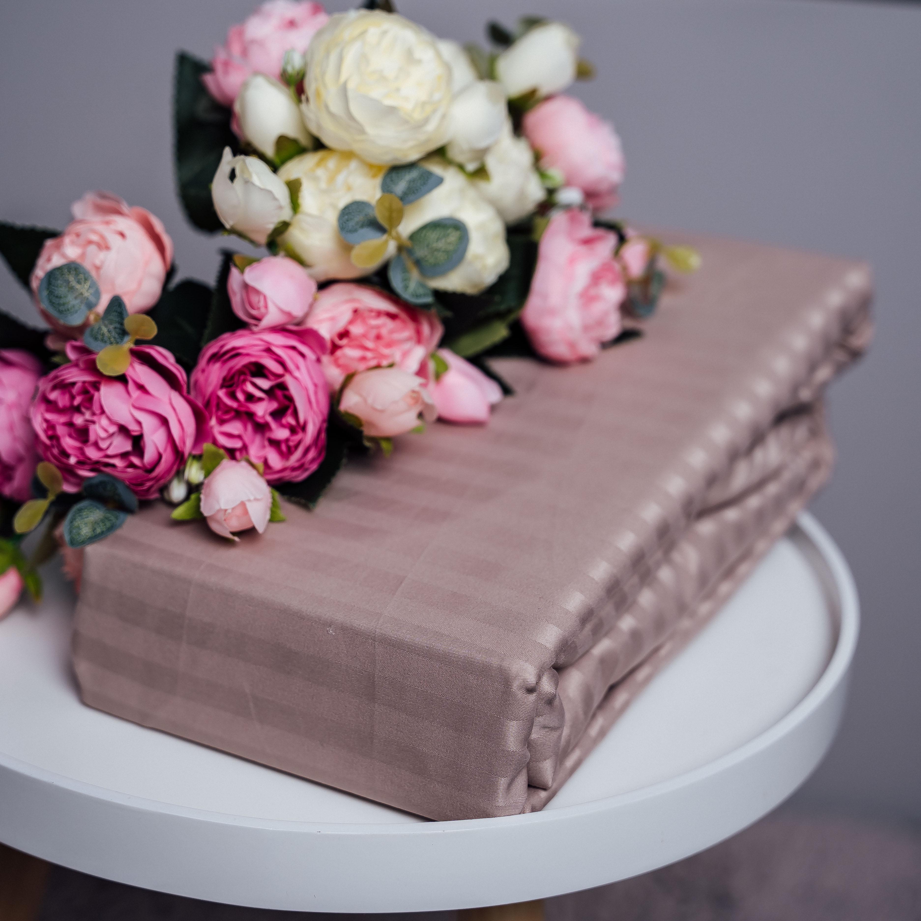 Наматрасник однотонный обычная полоска полутораспальная 160х200 см Капучино (87278) Наматрасник однотонный обычная полоска полутораспальная 160х200 см Капучино (87278)