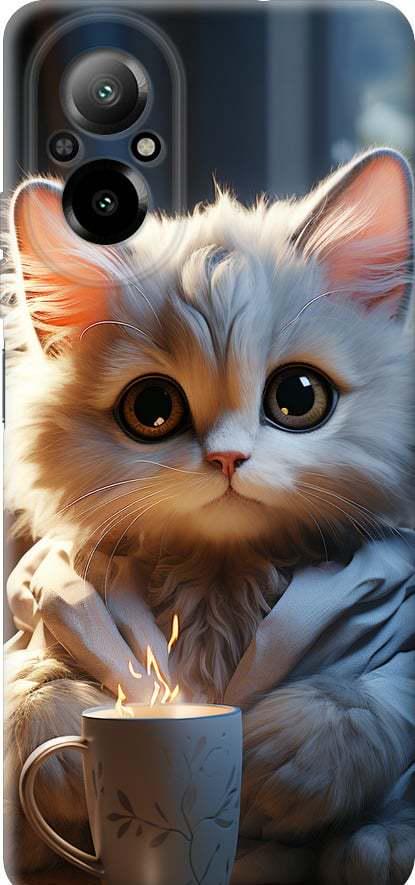 Чехол на Realme C67 4G White cat (5646u-3648-42517)