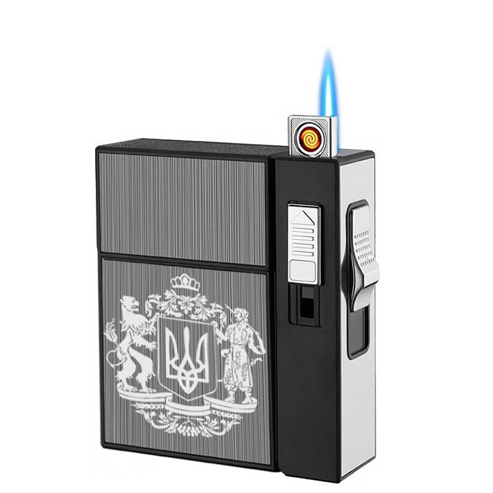 Портсигар із двома запальничками під пачку на 20 цигарок (ПА-66)