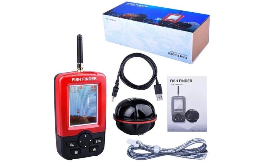 Ехолот бездротовий Fish Finder XJ-01 з кольоровим дисплеєм LCD (29425482)