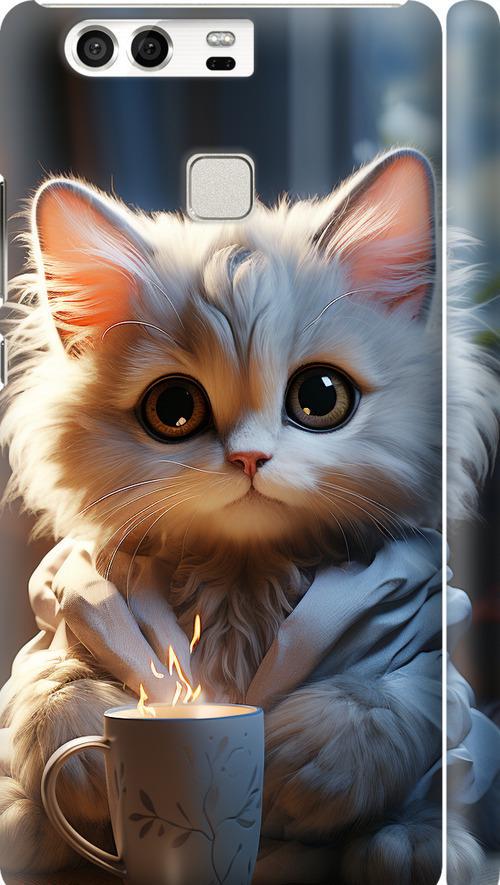Чехол на Huawei P9 White cat (5646c-347-42517) Чехол на Huawei P9 White cat (5646c-347-42517)