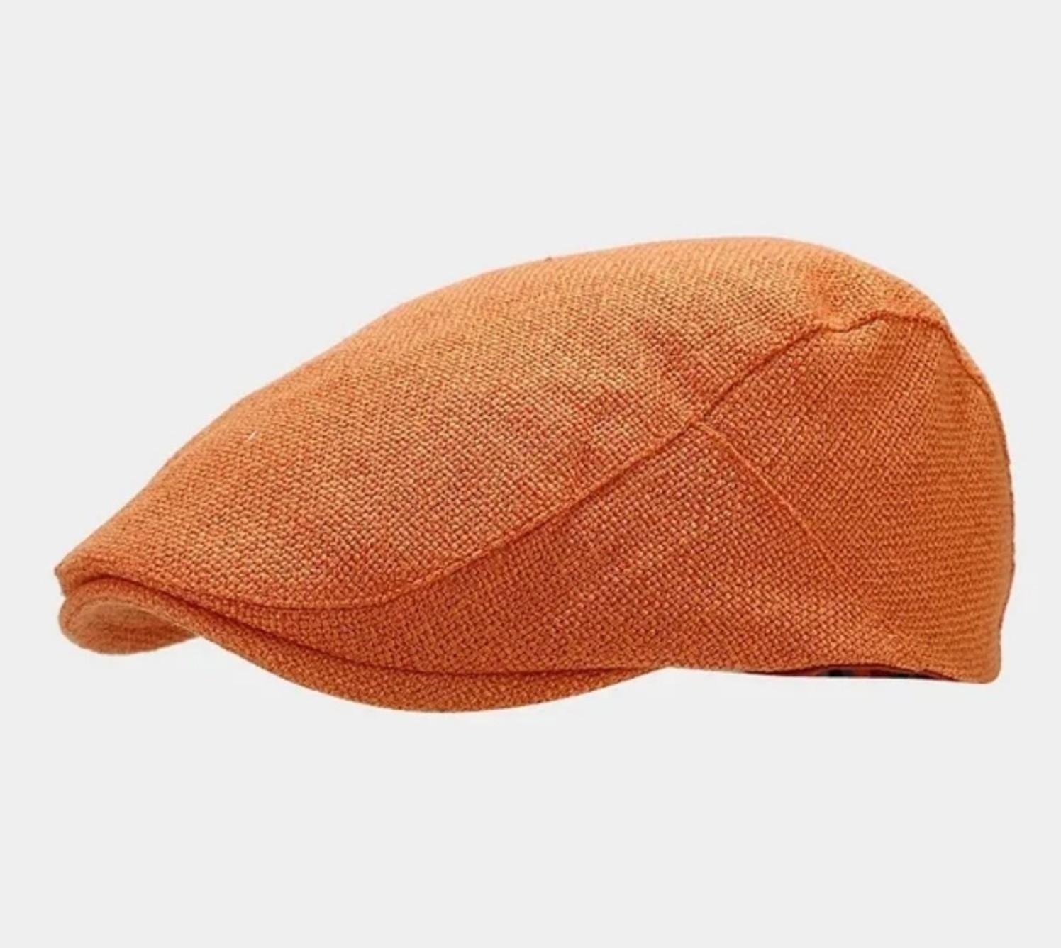 Кепка-берет с регулятором льняная унисекс Оранжевый (24761790) - фото 1 Кепка-берет с регулятором льняная унисекс Оранжевый (24761790) - фото 1