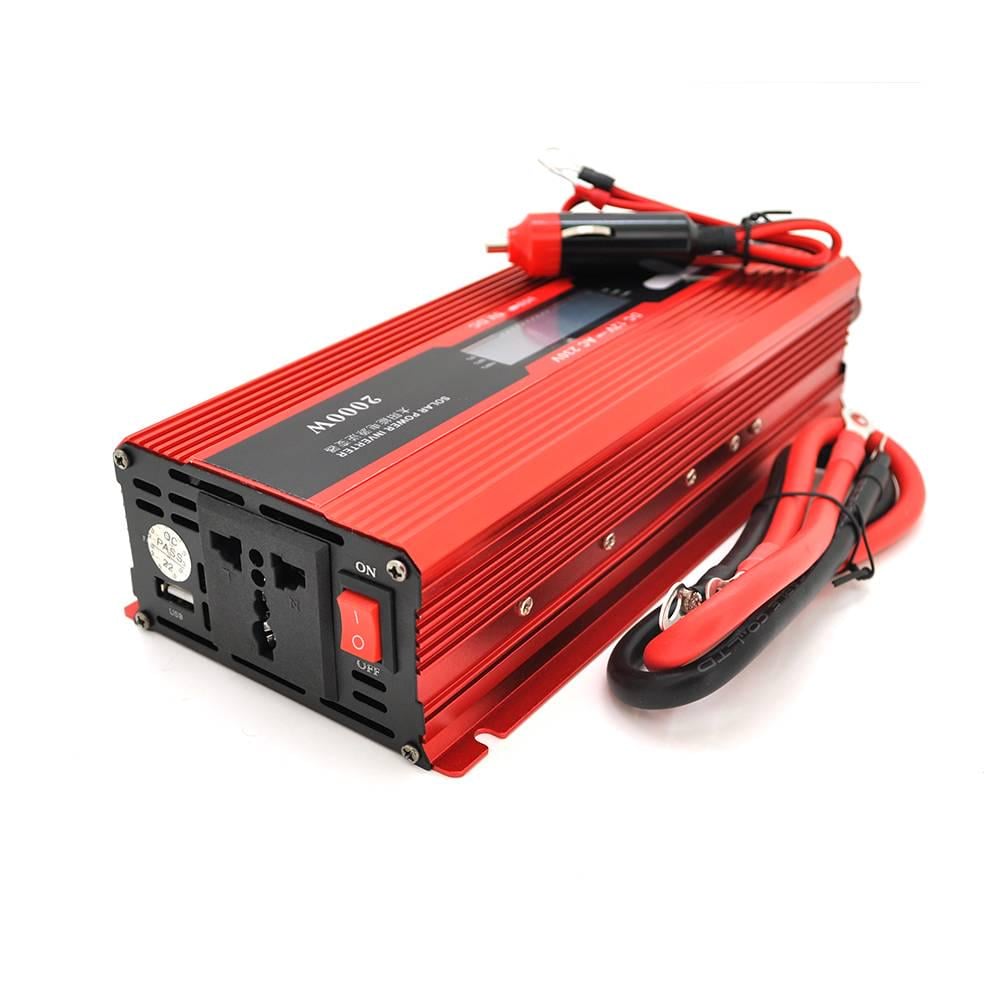 Інвертор напруги UKC+LCD 2000ВА 1200Вт 12/220V approximated 1 універсальна розетка клеми (32802) Інвертор напруги UKC+LCD 2000ВА 1200Вт 12/220V approximated 1 універсальна розетка клеми (32802)