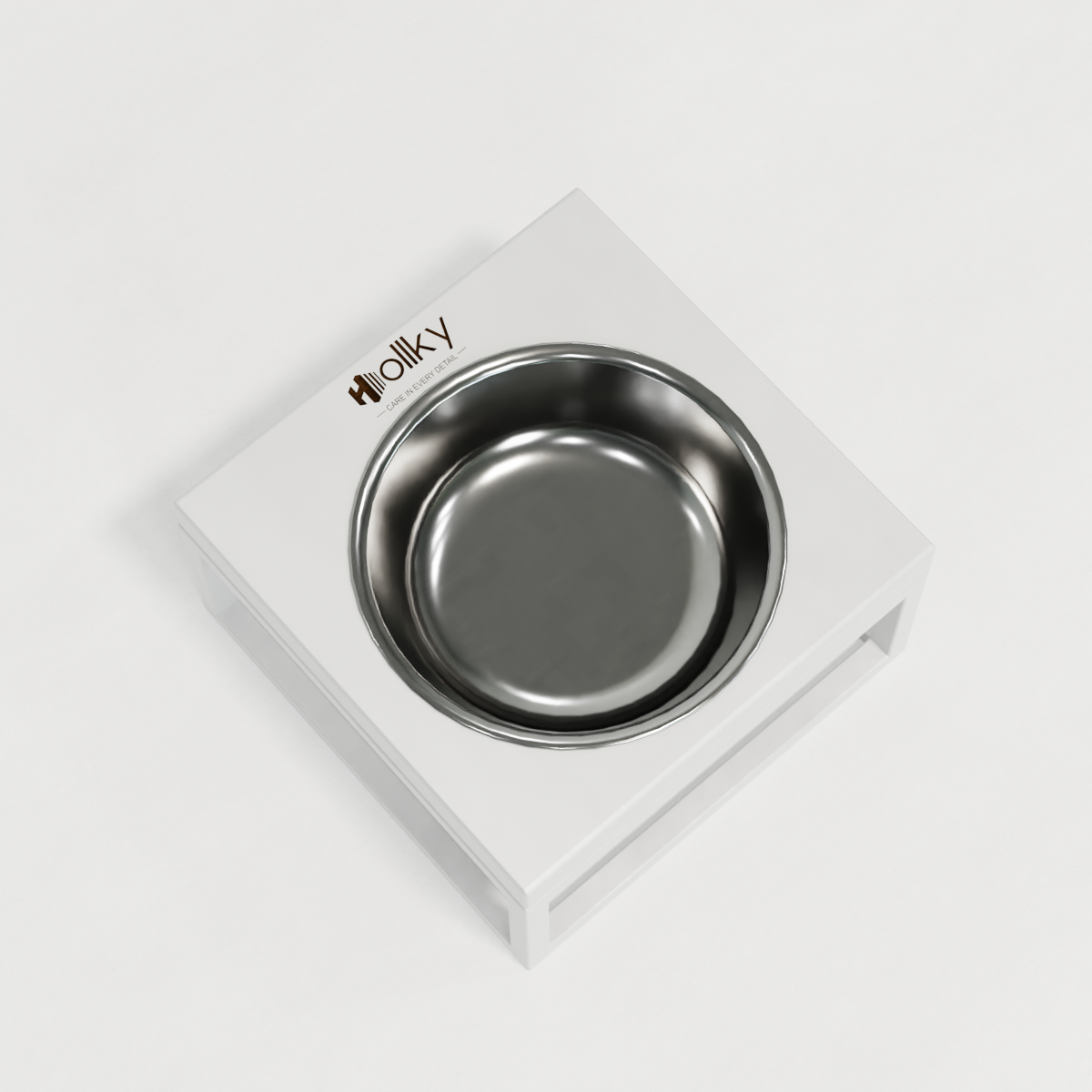 Миска на подставке для кошек и маленьких собак Hollky Base Solo S 0,45 л (S-18187-WHWH) - фото 3 Миска на подставке для кошек и маленьких собак Hollky Base Solo S 0,45 л (S-18187-WHWH) - фото 3