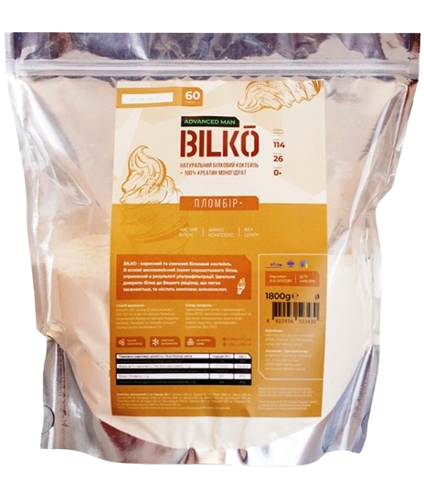 Протеиновый коктейль Bilko Advanced Man Пломбир 1,8 кг