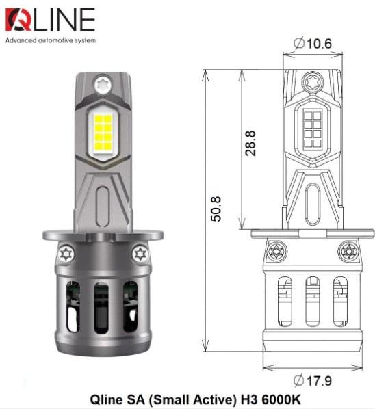 Автолампи Qline SA Small Active H3 6000K 2 шт. - фото 3