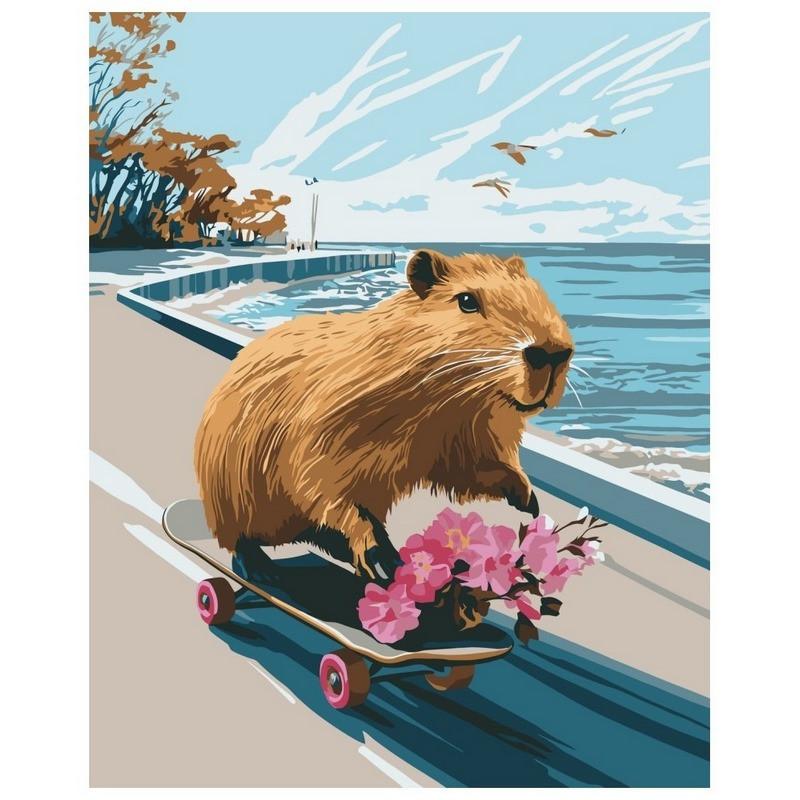 Картина по номерам ART CRAFT Капибара-фристайл 40x50 см (11711-AC)