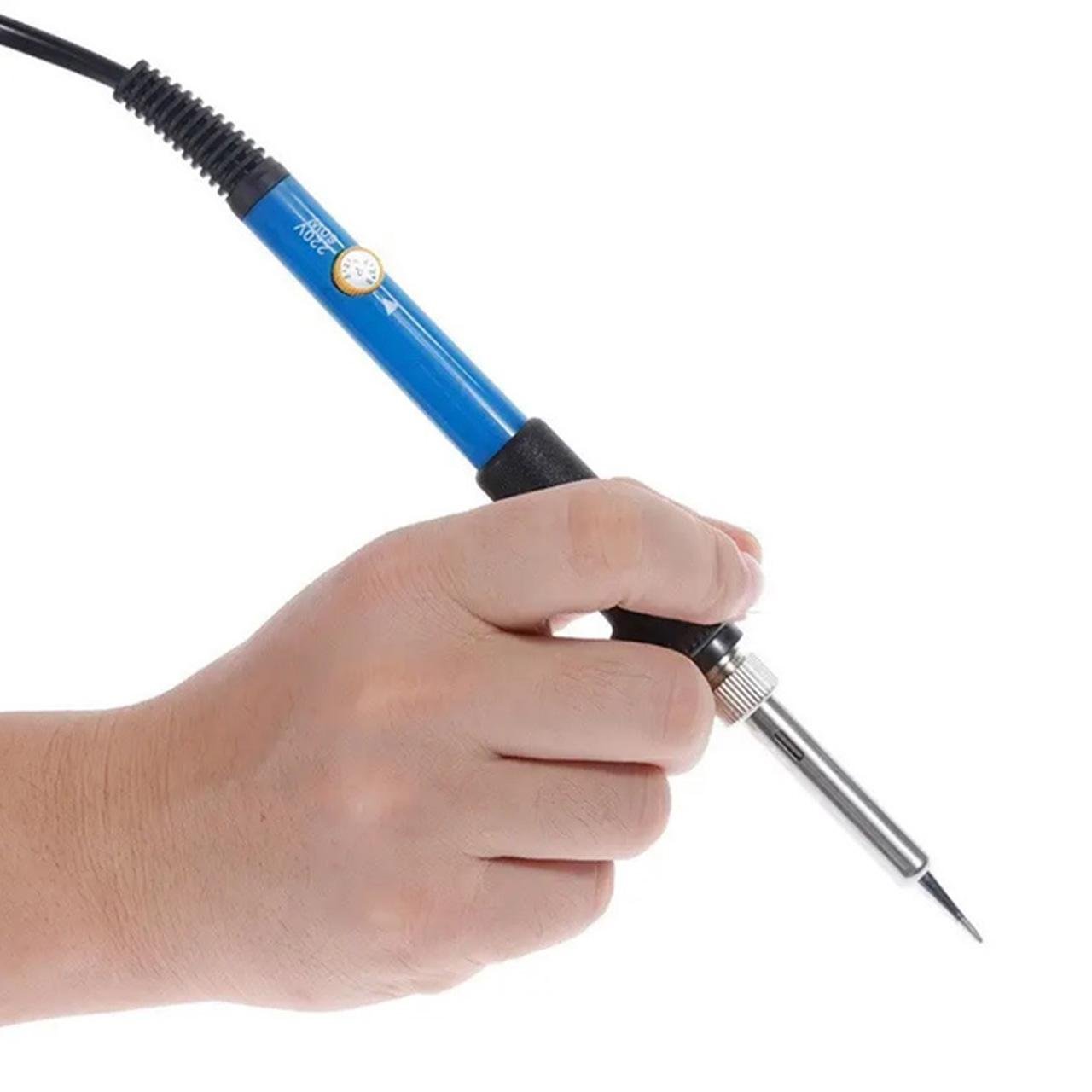 Паяльник з регулюванням температури 200-450 °С 60 Вт 220 В з комплектом джала 5 шт. та підставкою (1801334) - фото 3 Паяльник з регулюванням температури 200-450 °С 60 Вт 220 В з комплектом джала 5 шт. та підставкою (1801334) - фото 3