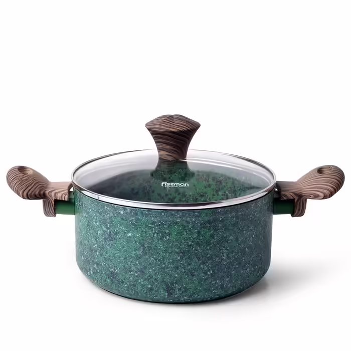 Каструля Fissman Malachite 24 см кований Зелений Каструля Fissman Malachite 24 см кований Зелений