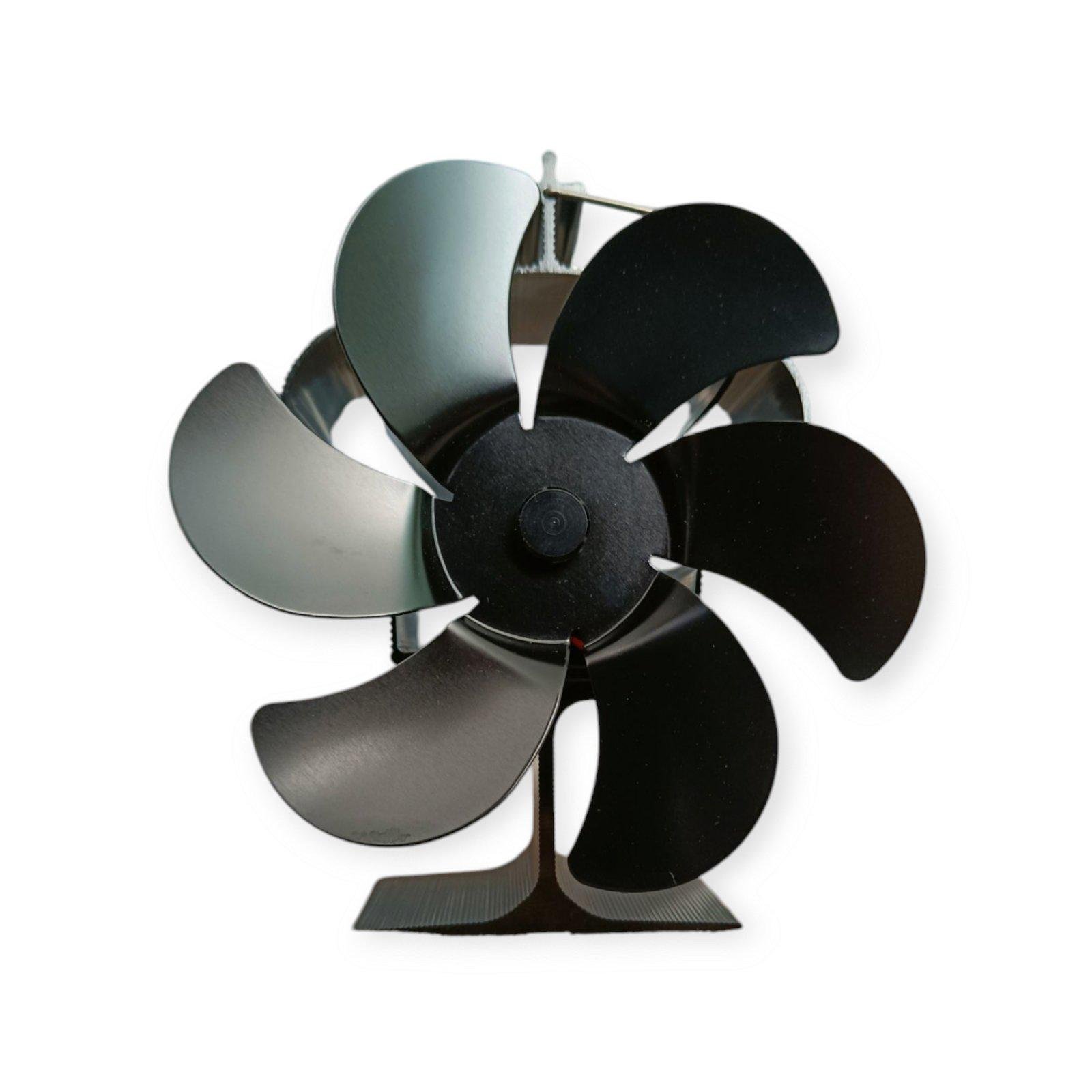 Вентилятор тепловой каминный для печи Черный (LT374)