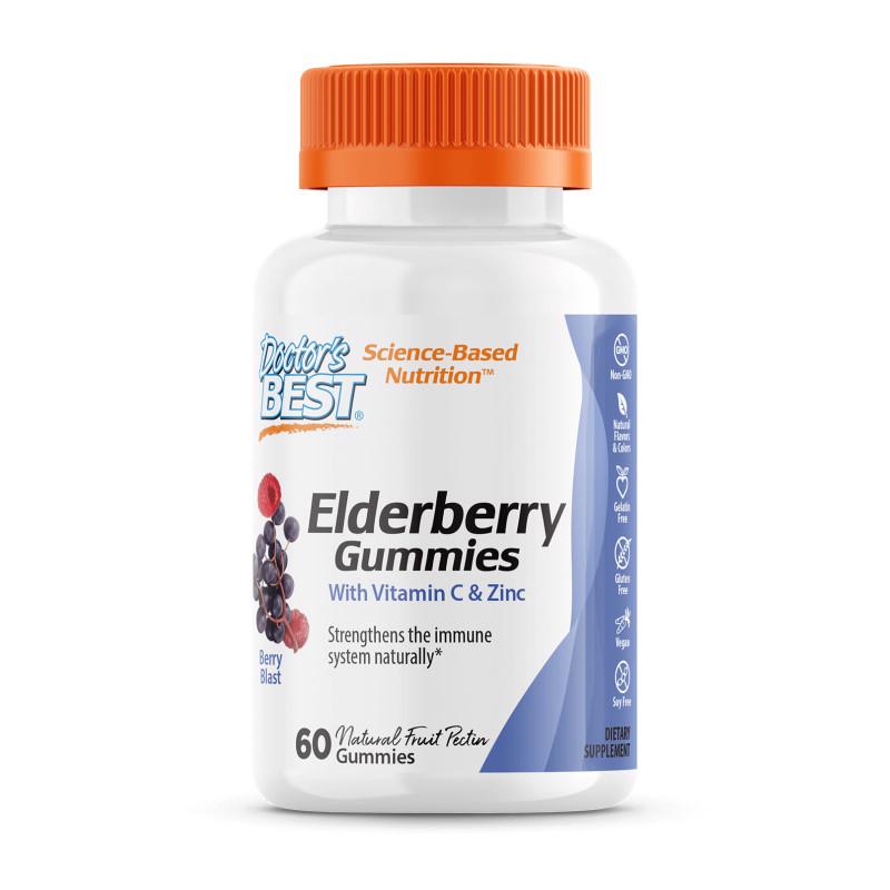 Натуральная добавка Doctor's Best Elderberry Gummies 60 желеек (7070)