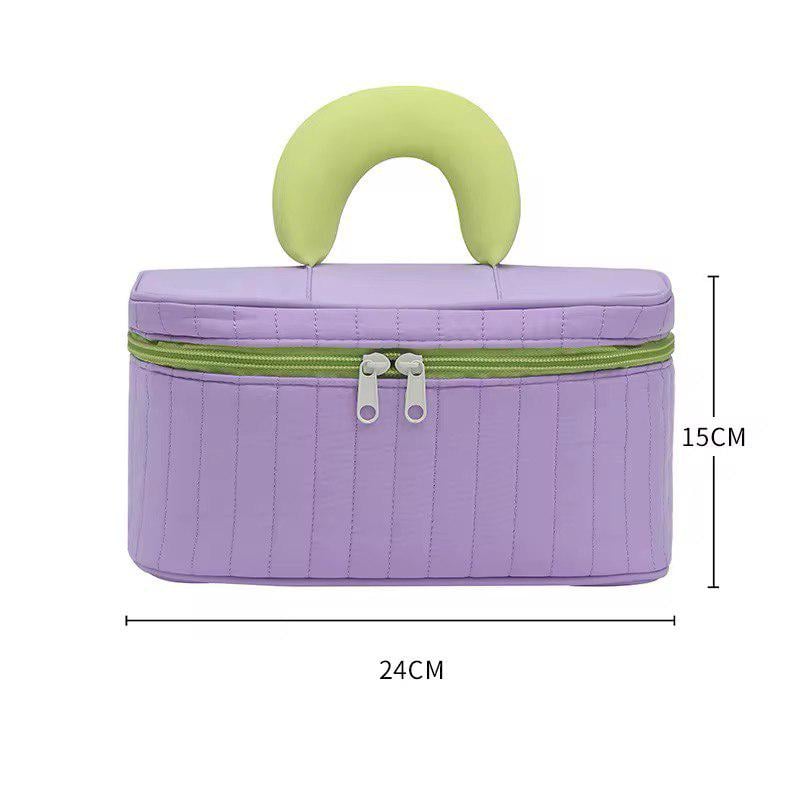 Косметичка текстильна з ручкою 24х14х15 см Фіолетовий (ST0482) - фото 2 Косметичка текстильна з ручкою 24х14х15 см Фіолетовий (ST0482) - фото 2