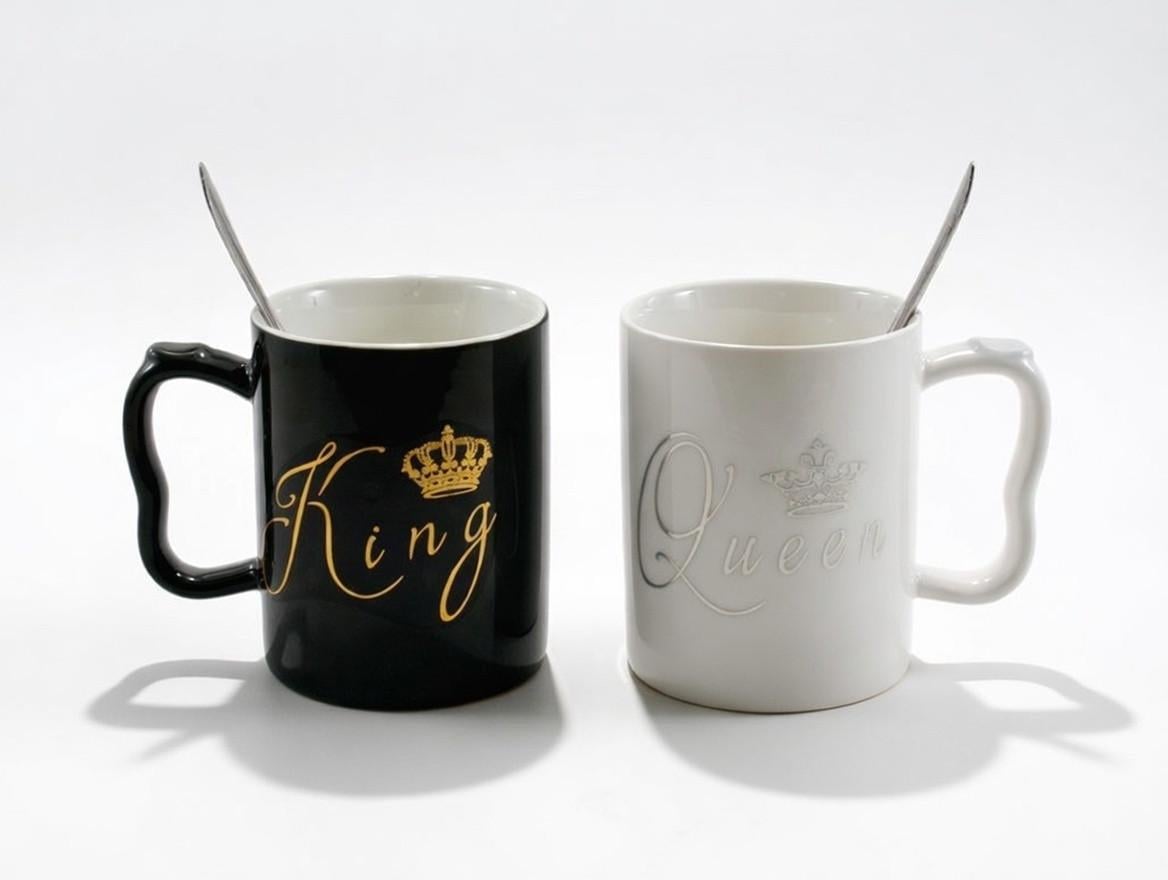 Набір кухлів порцелянових Interos King&Queen LOVE 300 мл 2 шт. (445-14) Набір кухлів порцелянових Interos King&Queen LOVE 300 мл 2 шт. (445-14)