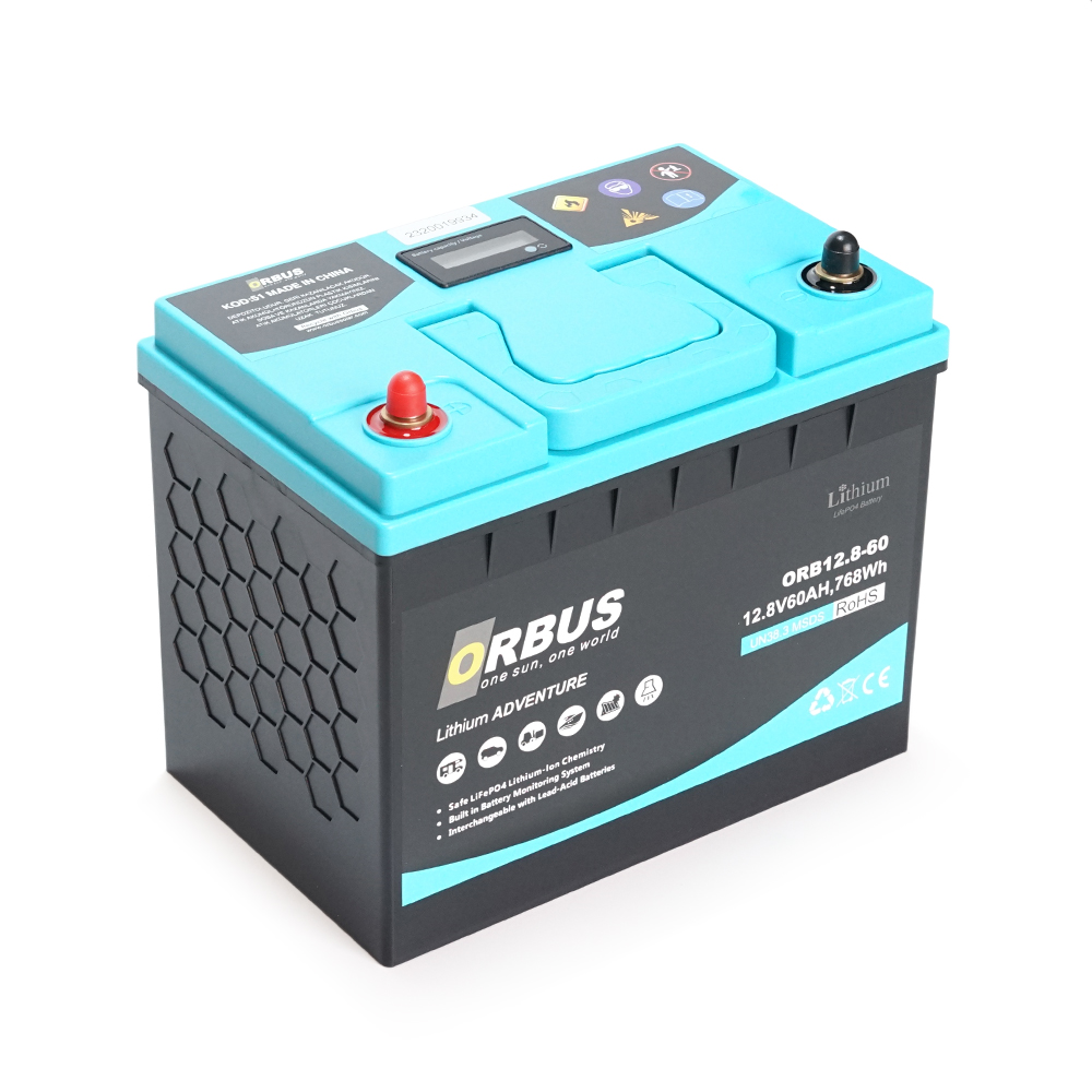 Аккумуляторная батарея для солнечных систем ORBUS LiFePO4 12,8V 60Ah 30/80A 260x168x210 мм 8 кг (YUT_V7851) Аккумуляторная батарея для солнечных систем ORBUS LiFePO4 12,8V 60Ah 30/80A 260x168x210 мм 8 кг (YUT_V7851)