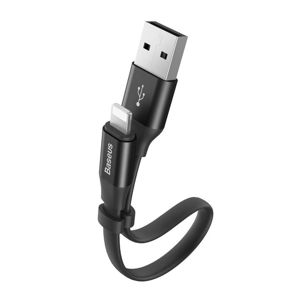 Кабель BASEUS Nimble Portable Cable For Apple 23 см Black - фото 2