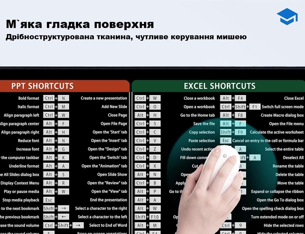 Килимок ігровий для миші Excovip Office 80х30х2 мм - фото 5