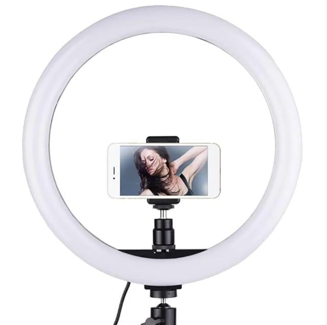 Кільцева LED лампа Ring Light 30 см з тримачем/без підставки (7276524) - фото 2